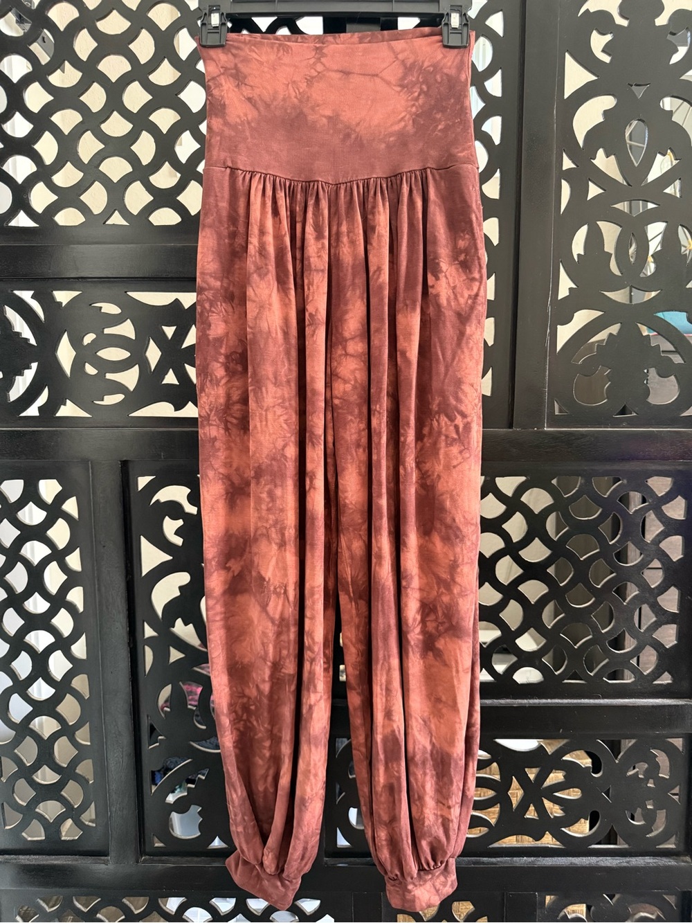 Purusha People Natural Mystic Genies, High-Waist Tie-Dye Harem Joggers